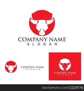 Bull cow logo and symbol vector eps