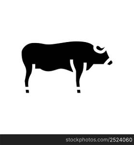 bull farm animal glyph icon vector. bull farm animal sign. isolated contour symbol black illustration. bull farm animal glyph icon vector illustration