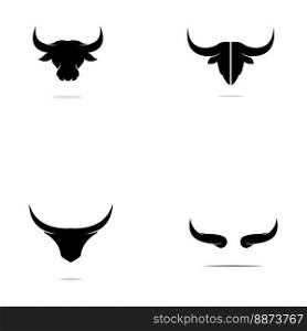 bull head horn logo and symbol 
