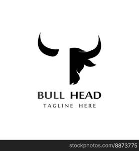 bull head horn logo and symbol 