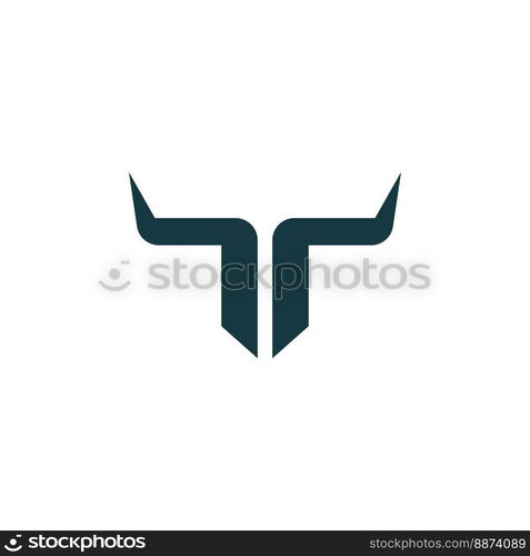 bull head horn logo and symbol 