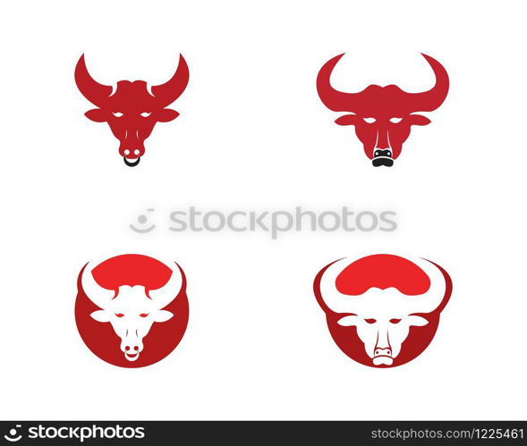 Bull head icon logo template