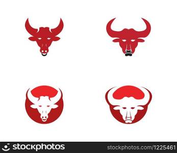 Bull head icon logo template