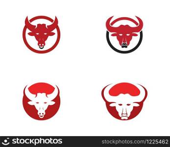 Bull head icon logo template