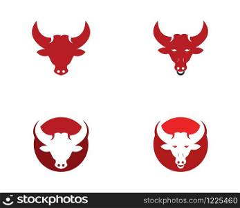 Bull head logo vector template