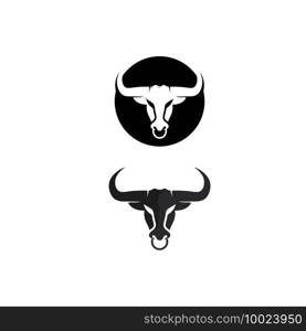 Bull horn and buffalo logo and symbols template icons app