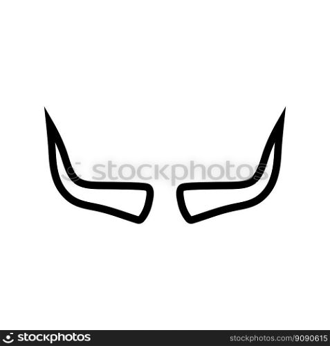 bull horn animal line icon vector. bull horn animal sign. isolated contour symbol black illustration. bull horn animal line icon vector illustration