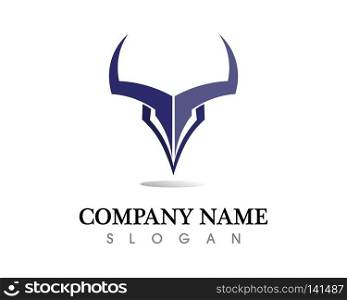 Bull horn logo and symbols template icons app 