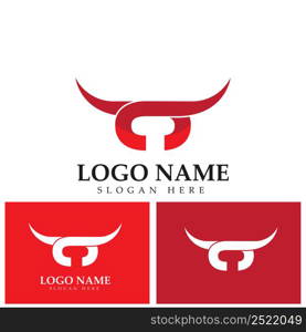 Bull horn logo and symbols template icons app