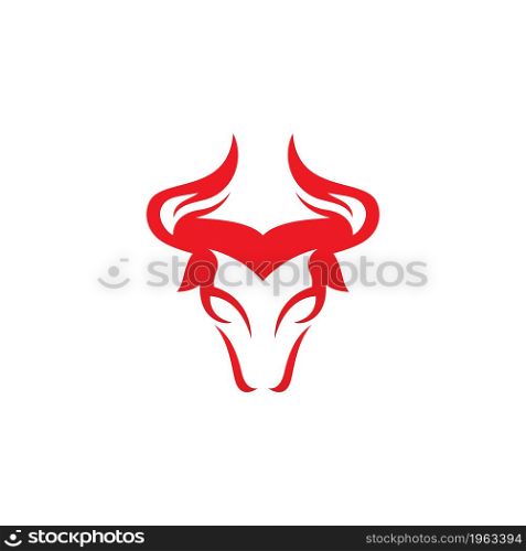 Bull horn logo symbols vector template