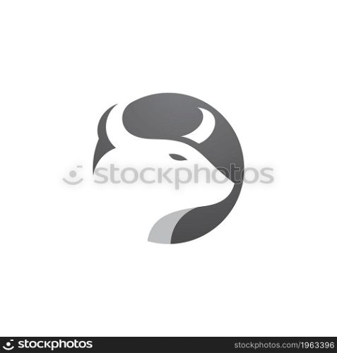 Bull horn logo symbols vector template