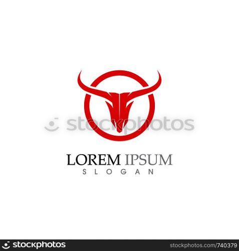 Bull horn Logo Template vector icon illustration design