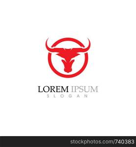Bull horn Logo Template vector icon illustration design