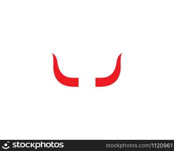 Bull horn logo vector template