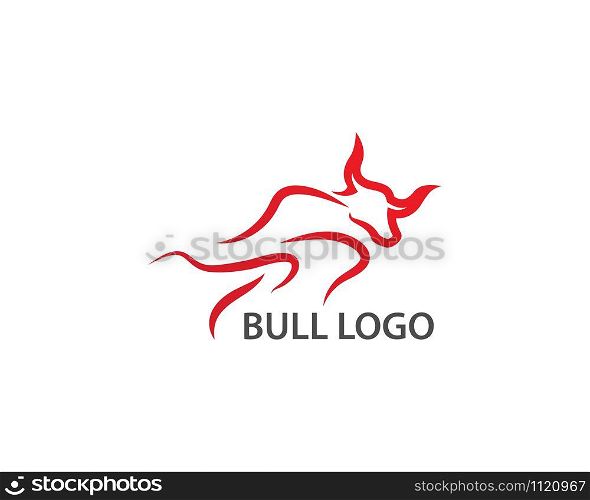 Bull horn logo vector template