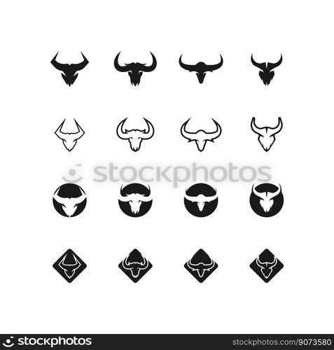 Bull Horn Logo Vector Template