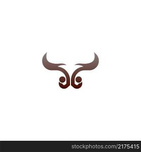 Bull icon logo, buffalo head icon logo vector template