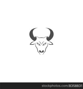 Bull icon logo design template