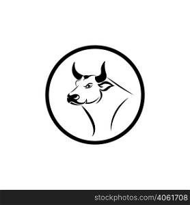 bull icon logo vector design template