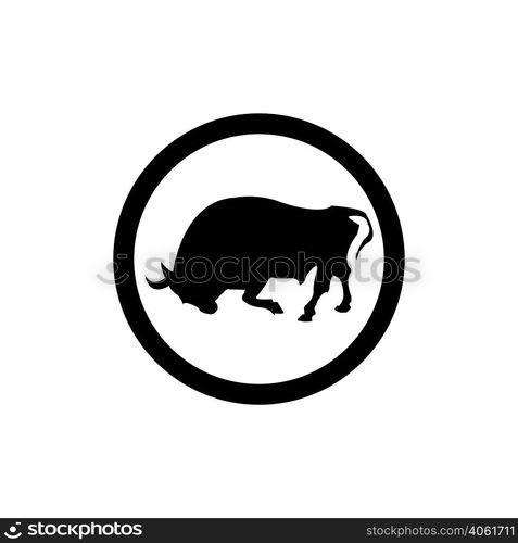 bull icon logo vector design template