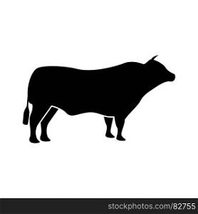 Bull it is black icon . Simple style .. Bull it is black icon .