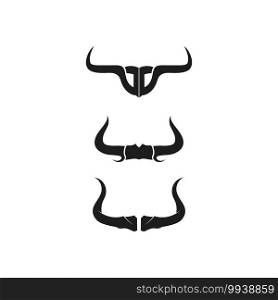 Bull logo and cow animal, logo and vector horn and buffalo logo and symbols template icons app