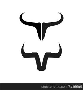 bull logo and horn badges logo icon shield
