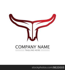 Bull logo and symbols vector template icons app