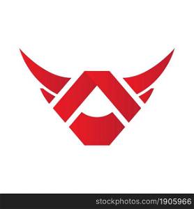 Bull logo template vector icon design