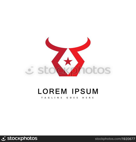 Bull Logo Template vector icon illustration