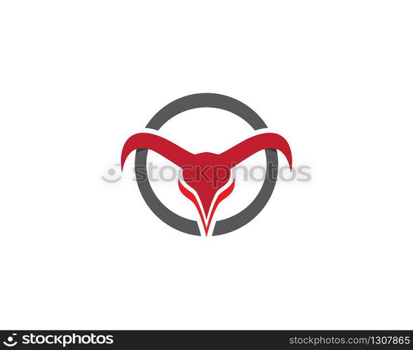 Bull logo template vector icon illustration design