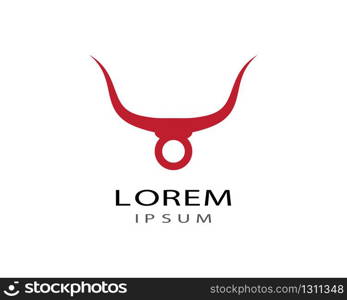 Bull logo template vector icon illustration design