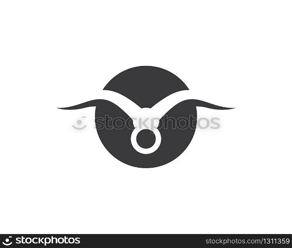 Bull logo template vector icon illustration design