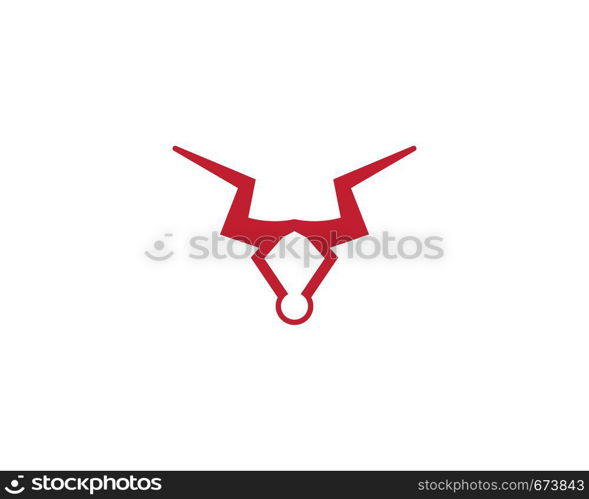 Bull logo template vector icon illustration design