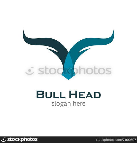 Bull logo template vector icon illustration design