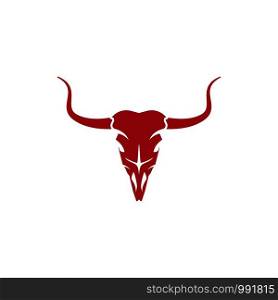 Bull Skull vector icon illustration design template