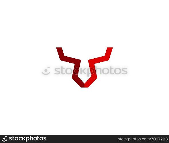 Bull Taurus Logo Template vector icon illustration