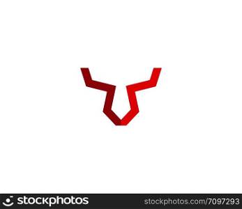 Bull Taurus Logo Template vector icon illustration