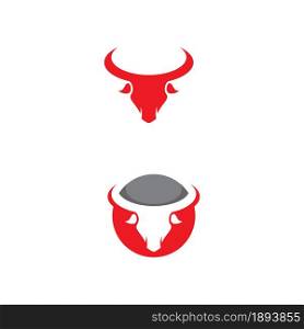 Bull vector icon illustration design template