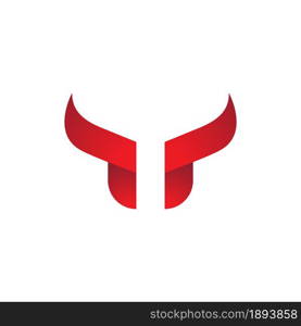 Bull vector icon illustration design template