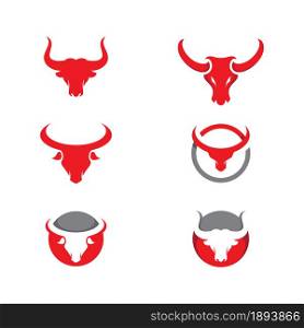 Bull vector icon illustration design template