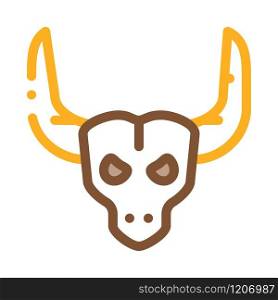 Bull with Horns Icon Vector. Outline Bull with Horns Sign. Isolated Contour Symbol Illustration. Bull with Horns Icon Vector Outline Illustration