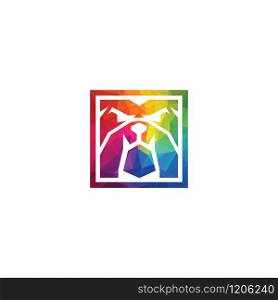 Bulldog logo pets. Business logo vector illustration
