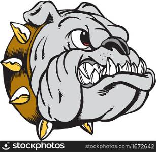 Bulldog Mascot Head Vector Illustration