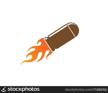 bullet gun vector icon illustration design template