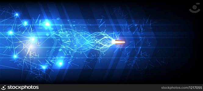 Bullet shooting, criminal concept, abstract background, Vector illustration