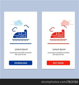Bullet, Train, High, Speed Blue and Red Download and Buy Now web Widget Card Template