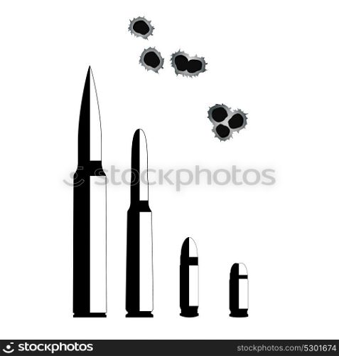 Bullet. Weapons Isolated on White Background. Vector Illustration. EPS10. Bullet. Weapons Isolated on White Background. Vector Illustratio