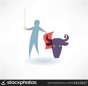 Bullfighter icon.
