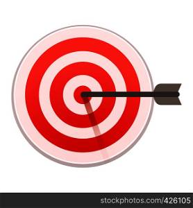 Bulls eye target icon. Cartoon of bulls eye target vector icon for web design isolated on white background. Bulls eye target icon, cartoon style